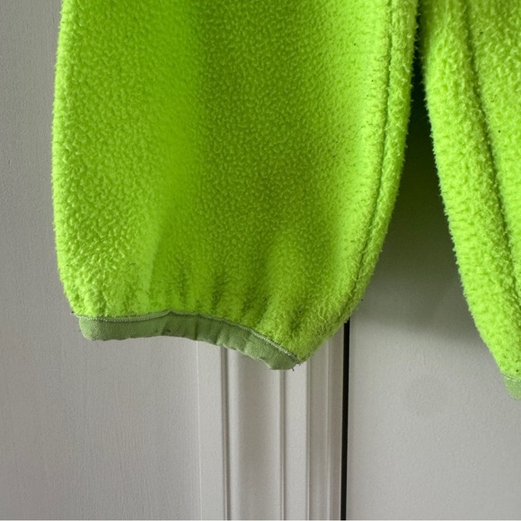 The North Face Neon Green Fleece Jacket Boys Size Large Full Zip Outdoor - Picture 5 of 7